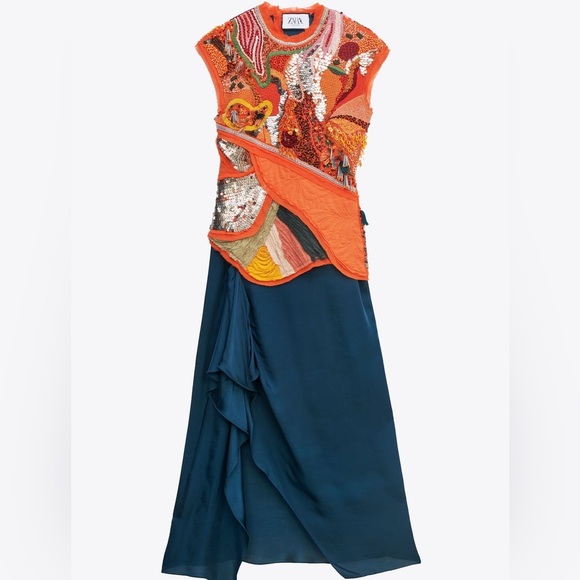 Zara Dresses & Skirts - ZARA BEADED DRESS LIMITED EDITION